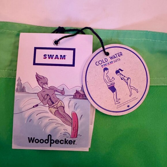 SWAM x Woodpecker Light Green Swim Shorts NWT - Picture 9 of 13